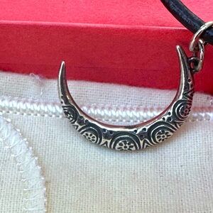 James Avery La Luna pendant on leather cord